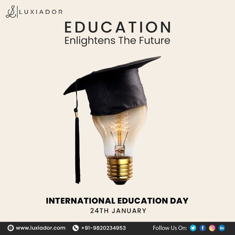 Empowering minds, shaping futures. 📚✨ Celebrating International Day of Education, because education is the key to unlocking endless possibilities. . #internationaleducationday #education #luxiador #educationday #educationmatters #educationforall #learning #students #educateyourself #educational International Education Day Creative Ads, International Education Day Poster, Education Day Creative Ads, International Education Day, Remarks For Report Card, International Students Day, International Day Of Education, Education Day, Energy Logo