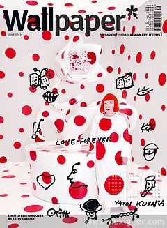 yayoi kusama and * June 2012 2012 Wallpaper, Wallpaper Cover, Wallpaper Uk, Wallpaper Magazine, Magazine Cover Design, Design Brochure, Design Editorial, Doodle Illustration, Yayoi Kusama