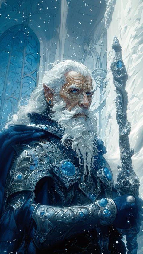 Snow Elves, Winter Elf, Dnd Portraits, Hero Quest, Leprechaun Costume, Snow Elf, Old Man Winter, The Ruins, Armor Concept