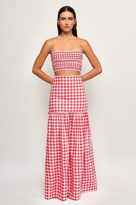 Mottled Crop | Hip Hugging Maxi College Gameday Outfits, Skirt Print, Skirt Fits, Gameday Outfit, College Outfits, Square Neckline, Fashion Inspo Outfits, Tartan, Maxi Skirt