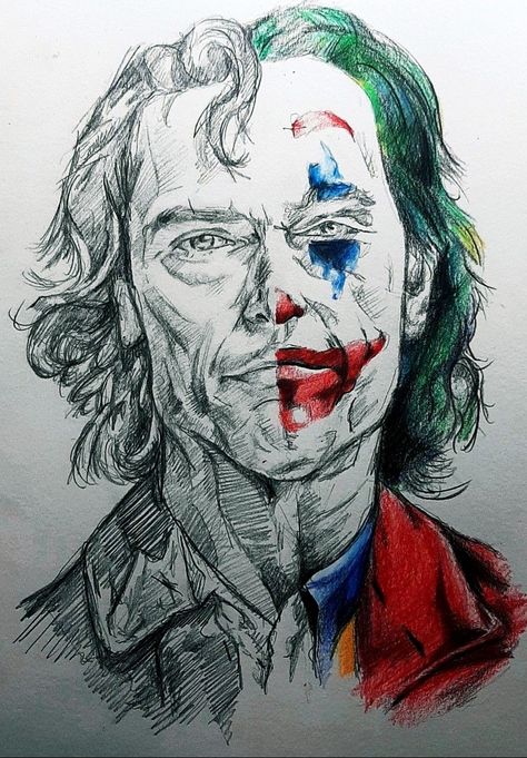 Cool Easy Pencil Drawings, Dc Sketches Pencil, Hard Drawings Pencil, Joker Sketch Pencil, Hard Art Drawings, Joker Drawing Pencil, Hard Drawing Ideas Sketch, Joker Drawing Sketches, The Joker Fanart