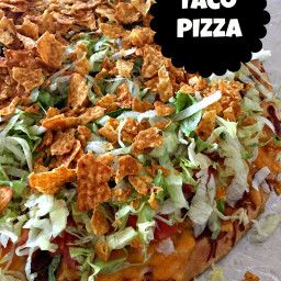 Taco Pizza (Copy Cat Happy Joe's Pizza) Happy Joes Taco Pizza Recipe, Taco Pizza Sauce, Midwest Cooking, Homemade Taco Pizza, Boboli Pizza, Joes Pizza, Boboli Pizza Recipes, Doritos Recipes, Taco Pizza Recipes