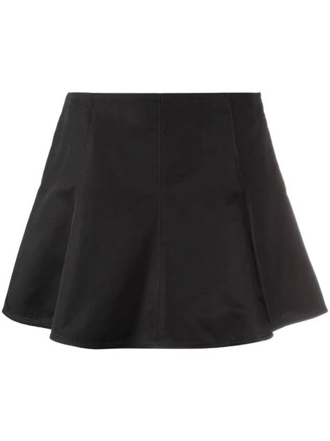 low-rise flared miniskirt Png Skirt, Low Rise Skirt, Airport Fashion, One Clothing, Wardrobe Style, Airport Style, A Line Skirts, Black Cotton, Side Zip