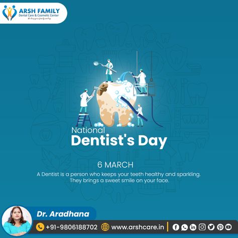 National Dentist Day, Dentist Day, Dental Images, Family Dental Care, Dental Surgeon, Permanent Eyebrows, Family Dental, Hair Reduction, Unwanted Hair