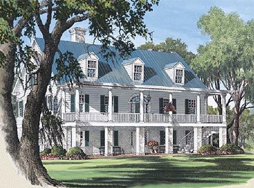 Rutledge House Southern Colonial House Plans, Southern Colonial, Colonial Style House Plans, Southern Style House Plans, Southern House Plan, Colonial House Plans, Southern House, Colonial Design, Southern House Plans