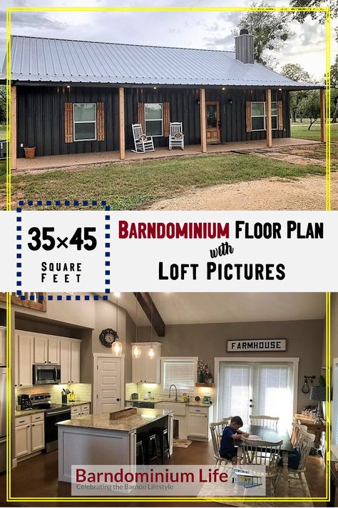 40x40 Barndominium Floor Plans With Loft, Dark Metal House, Barndo With Loft Plans, Pole Barn Plans With Loft, Shop House With Loft Floor Plans, Barndo With Shop Floor Plans, 30 X 40 Barndominium Floor Plans With Loft, Shop House Plans With Loft, Barndominium Ideas Metal Buildings