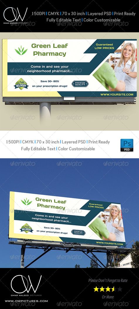 Pharmacy Billboard Template Medical Billboard Design Ideas, Hospital Billboard, Pharmacy Sign Board Design, Billboard Template, Corporate Billboard Design, Shop Signage, Retail Signage, Billboard Design, Outdoor Banners