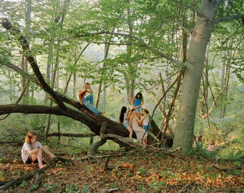 Justine Kurland Captures the Lawless Energy of Teen-Age Girls | The New Yorker  “Forest,” 1998 Justine Kurland, Teenage Dream, Coming Of Age, The New Yorker, Photography Inspo, In The Woods, New Yorker, Vision Board, Art Photography