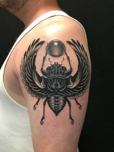 Egyptian Tattoo For Women, Live Free Tattoo, Chest Tattoo Wings, Scarab Beetle Tattoo, Cicada Tattoo, Scarab Tattoo, Egyptian People, Beetle Tattoo, Egyptian Tattoo Sleeve