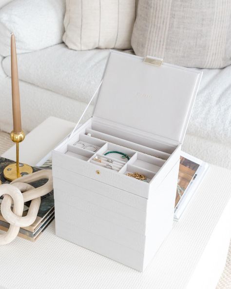 Are you extra when it comes to your jewellery? 💍✨ Or is your current jewellery box just basic? 👀 We think it’s the latter — which is why we created Stackers jewellery organizers, a completely new way to store your jewellery! Here’s how it works: 1️⃣ Start with a Stackers Classic Jewellery Box Lid. 2️⃣ Add the Stackers jewellery box layers that best suit your collection. Mix and match necklace layers, watch layers, ring & bracelet layers, and more. 3️⃣ Stack them up for easy storage, and... Match Necklace, Necklace Layers, Stackers Jewellery, Classic Jewellery, Jewellery Storage, Layered Bracelets, Classic Jewelry, Box With Lid, Easy Storage