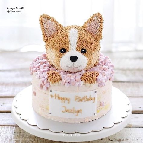 These intricate animal designs really take the cake! 🐶🍰 @ivenoven Puppy Adoption Birthday Party, Puppy Birthday Cakes, Dog Themed Birthday Party, Easy Minecraft Cake, Puppy Birthday Parties, Puppy Cake, Dog Birthday Cake, Dog Cakes, Animal Cakes