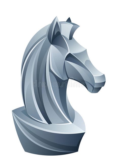 Chess knight. On a white background #Sponsored , #Sponsored, #AFFILIATE, #Chess, #white, #background, #knight Knight Vector, Chess Piece Tattoo, Chess Knight, Knight Chess, Artist Sketches, Silhouette Stencil, Knight Art, Horse Sculpture, Vector Art Illustration