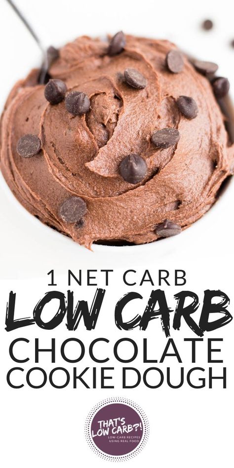 Chocolate Cookie Dough Recipe, Night Cravings, High Fat Low Carb Recipes, Cookie Dough Recipe, Late Night Cravings, Chocolate Cookie Dough, Low Carb Snack, Cookie Dough Recipes, Low Carb Cookies