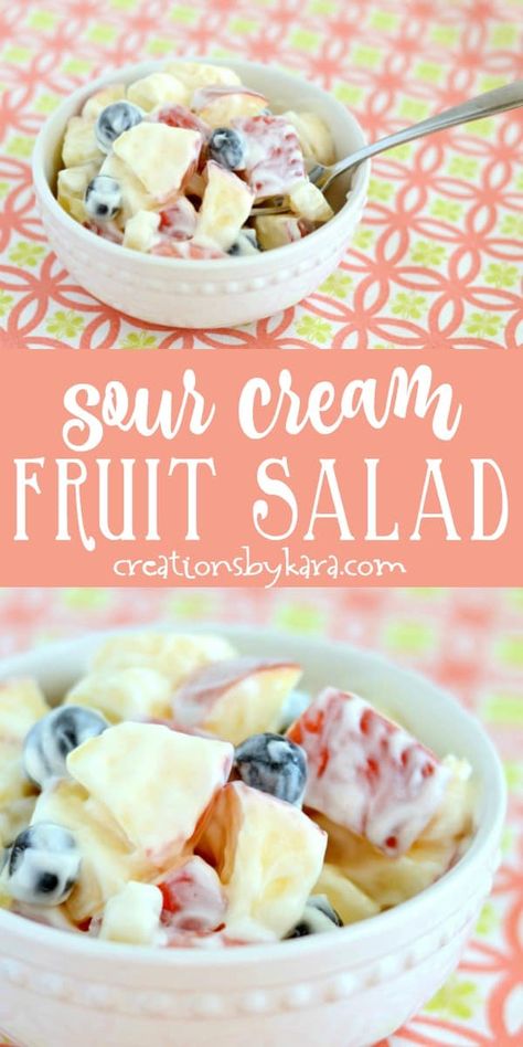 Fruit Salad Ideas Parties, Cream Fruit Salad, Breakfast Fruit Salad, Fruit Salad With Marshmallows, Whipped Cream Desserts, Best Fruit Salad, Dressing For Fruit Salad, Breakfast Party Foods, Fruit Appetizers