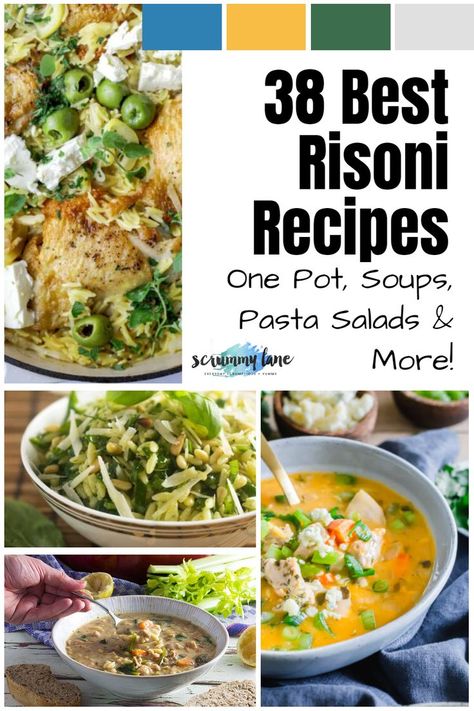 Easy One Pot Dinners, Risoni Recipes, Recipes One Pot, Orzo Recipes, Pot Dinners, One Pot Dinners, Food Easy, Pasta Salads, Delicious Dishes