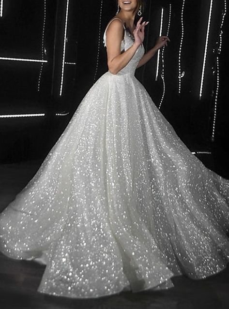 Glittering Dress, Cheap Prom Dresses Online, Sequin Ball Gown, Spaghetti Strap Wedding Dress, Ball Gown Prom Dresses, Gown Prom Dresses, Dress Wedding Party, Wedding Dresses With Straps, Sequin Prom Dresses