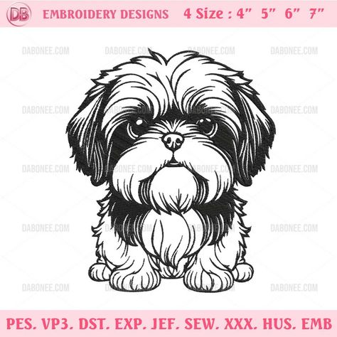 Shih Tzu Dog Embroidery Design Shih Tzu Embroidery, Toy Story Embroidery, Story Embroidery, Houston Astros Baseball, Dog Embroidery Designs, Dog Embroidery, Shih Tzu Dog, Heavy Metal Bands, Pug Dog