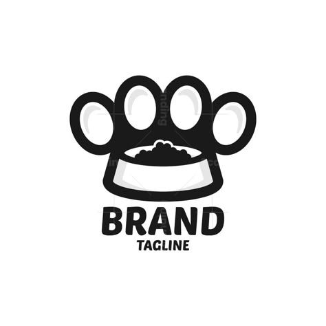 Paw food logo contains paw of pet combined with pet food bowl in negative space, paw food logo is suitable for pet shop or any pet food brand business Dog Food Logo Design, Pet Logos Ideas, Paw Logo Design Ideas, Dog Food Logo, Pet Food Logo, Pet Food Logo Design, Pet Food Branding Design, Alphabet Company, Paw Ideas