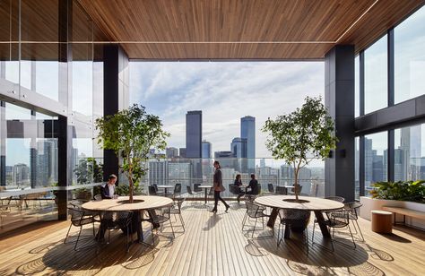 https://australianinteriordesignawards.com/pages/gallery/year:2017/awardid:3/entryid:7/ Office Terrace, Terrace Design Ideas, Terrace Ideas, Teak Flooring, Green Office, Outdoor Office, Terrace Design, Post Production, Roof Terrace