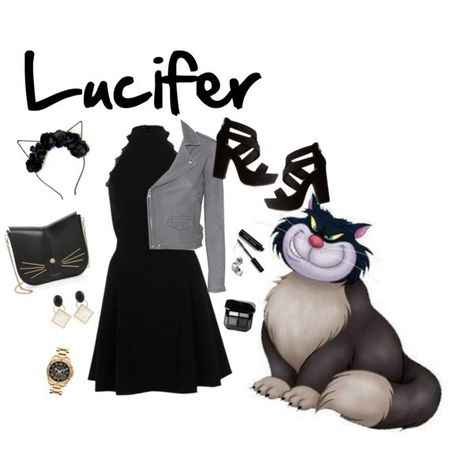 Lucifer Disneybound Daughter Of Lucifer, Lucifer Cat, New Wardrobe Ideas, Closet Cosplay, Disney Cats, Disney Bounds, Fandom Fashion, Disney Bounding, Disney Fashion