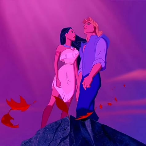 Animated Characters Disney, John Smith And Pocahontas, John Smith Pocahontas, Pocahontas Movie, Romantic Disney, Pocahontas John Smith, Cute Cartoon Couples, Pocahontas 2, Pocahontas And John Smith