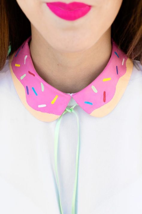 Donut Costume, Karneval Diy, Donut Hat, Diy Donut, Diy Donuts, Candy Costumes, Donut Decorations, Donut Birthday Parties, Collars Diy