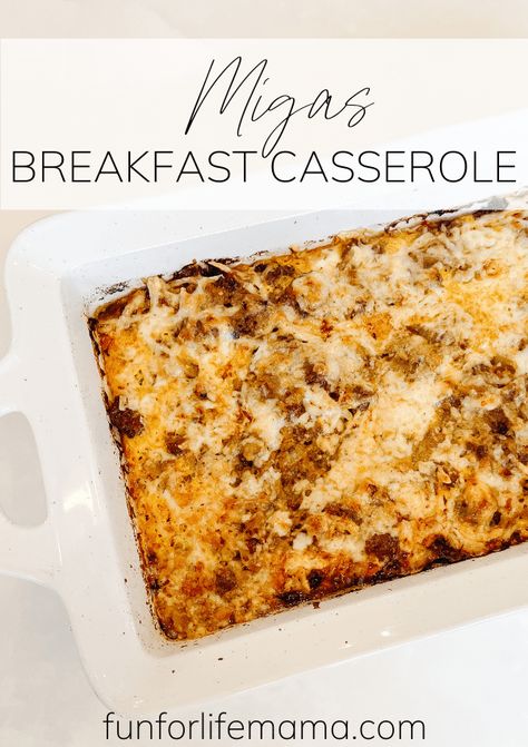 Migas Breakfast Casserole Brunch Recipes Healthy, Egg Breakfast Casserole, Casserole Breakfast, Breakfast Egg Casserole, Recipes Brunch, Gluten Free Tortillas, Recipes Healthy Breakfast, Egg Bake, Avocado Breakfast