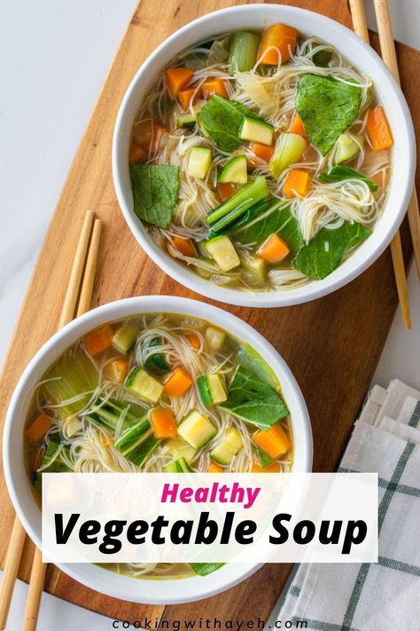 Soupy Noodles Vegetarian, Chunky Soups, Chinese Vegetable Soup, Vegetarian Noodle Soup, Veggie Noodle Soup, Chunky Vegetable Soup, Vegetable Noodle Soup, Vegetable Noodle, Vegetarian Noodles