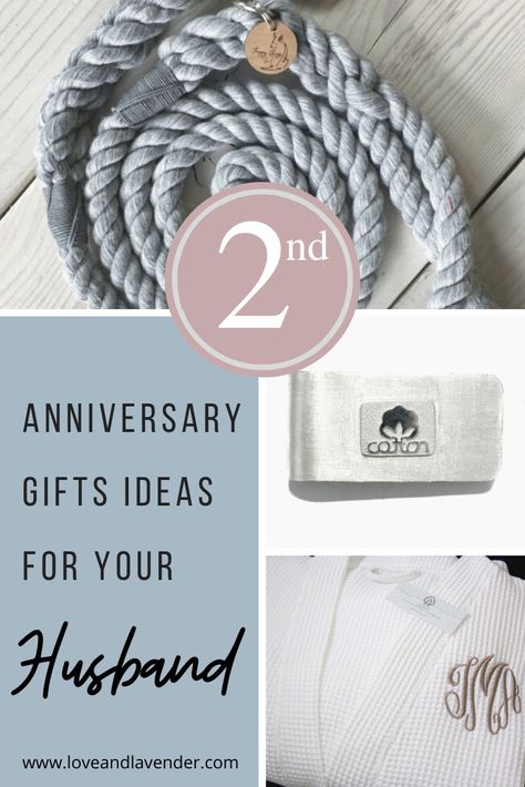 Need some help picking out a 2nd anniversary gift for your husband? We've got a load of unique ideas to get you started! Year Two Anniversary Gift, 2nd Year Anniversary Ideas, 2nd Year Wedding Anniversary, Cotton Gift, Gifts For 2 Year Anniversary For Him, Two Year Wedding Anniversary Gifts, Diy Husband Anniversary Gift, 2nd Anniversary Gift Ideas, 2 Year Anniversary Gifts For Him Husband