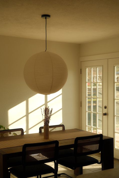 Rice Paper Shade Dining Room, Rice Paper Lamp Dining Room, Dining Room Paper Lantern, Paper Shade Lamp, Paper Lantern Dining Room, Hay Rice Paper Lamp, Hay Rice Paper Shade, Ikea Paper Lamp, Hay Lamp