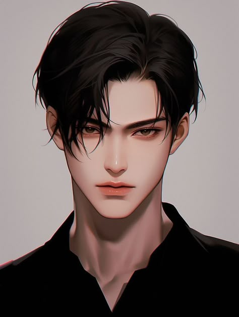 Short Hair Pics, Black Hair Boy, Blonde Anime, Hair Pics, Long To Short Hair, Boy Drawing, Dark Anime Guys, Digital Art Anime, Character Design Male