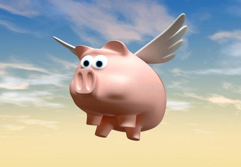 When Pigs Fly. A literal description of a pink pig with a set of wings flying in #Sponsored , #sponsored, #AFFILIATE, #literal, #Pigs, #wings, #description When Pigs Fly, Pig Pictures, Pigs Fly, Flying Pig, Pigs, Piggy Bank, Royalty Free Images, Life Lessons, Stock Images Free