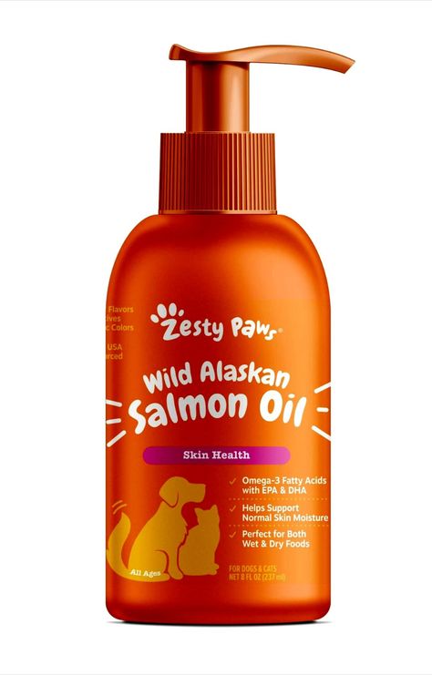 ZESTY PAWS Dog oil Salmon Salmon Oil For Dogs, Liquid Food, Alaskan Salmon, Salmon Oil, Oils For Dogs, Normal Skin, Dog Health, Oils For Skin, Heart Health