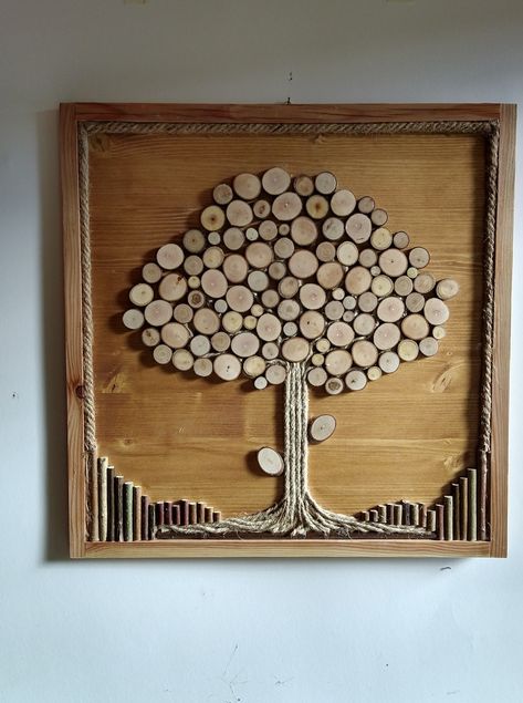 Branch Tree, Wood Slice Art, Stick Art, Driftwood Crafts, Diy Crafts Room Decor, Wood Tree, Driftwood Art, Diy Furniture Projects, Wood Slices