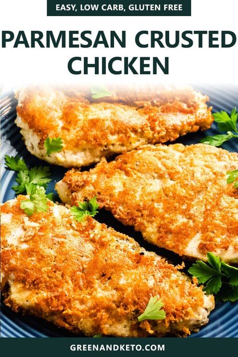 Keto Parmesan Crusted Chicken, Parmesan Crusted Chicken Breast, Easy Parmesan Crusted Chicken, Crusted Chicken Breast, Low Carb Chicken Recipes, Parmesan Crusted Chicken, Best Low Carb Recipes, Low Carb Diets, Gluten Free Recipes For Dinner