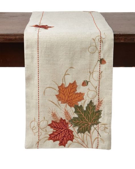 Trends Collections Lurex Acorn & Leaf Runner | Diy crafts room decor, Hand embroidery designs, Fall crafts diy Diy Crafts Room, Crafts Room Decor, Applique Table Runner, Table Topper Patterns, Acorn Leaf, Patchwork Table Runner, Quilted Table Runners Patterns, Embroidery Wall Art, Fall Table Runners