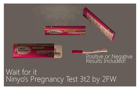 Wait For It - Ninyo's Pregnancy Test Set 3t2 - Two Fingers Whiskey Sims 4 Pregnancy Test, Negative Pregnancy Test, Negative And Positive, Hamma Beads Ideas, Sims 4 Clutter, Barbie Miniatures, Positive Pregnancy Test, Sims Ideas, Sims Building