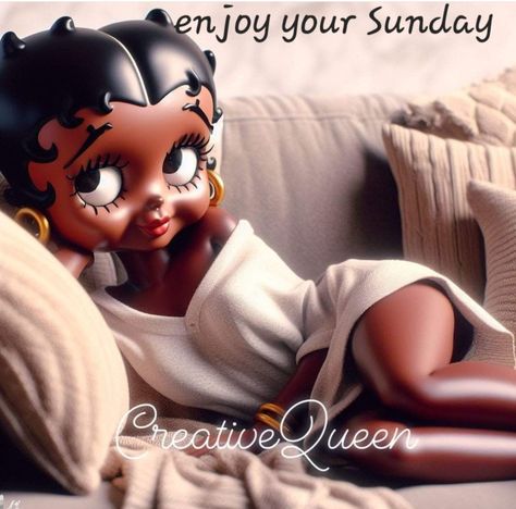 Svg Prints, Original Betty Boop, Good Morning Wishes Friends, Grand Rising, Enjoy Your Sunday, Black Betty Boop, Betty Boop Art, Betty Boop Cartoon, Black Betty