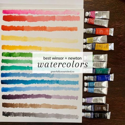 Windsor And Newton Watercolor Palette, Watercolor Basics, Winsor Newton Watercolor, Watercolor Supplies, Winsor And Newton, Winsor And Newton Watercolor, Colour Mixing, Watercolor Mixing, Watercolor Tips