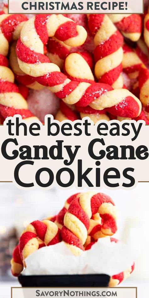 Is it really Christmas without candy cane cookies? I don't think so, which is why they're at the top of my holiday baking list each and every year.I make mine like the very old fashioned recipes, namely without peppermint extract. I use almond, but please feel free to substitute peppermint extract if that's what you prefer. | #christmascookies #candycane #easybaking #holidays Candycane Peppermint Cookies, Birds Nest Cookies Christmas, Peppermint Candy Cane Cookies Recipe, Christmas Tin Recipes, Candy Cane Cookies Easy, Andes Candies Cookies, Peppermint Candy Cane Cookies, Trash Cookies Recipes, Candy Cane Shortbread Cookies