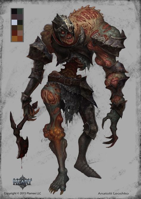 Mutated Zombie, Zombie Knight, Lovecraft Monsters, Zombie Monster, Dark Creatures, Cool Monsters, Fantasy Monster, Monster Design, Character Design Animation