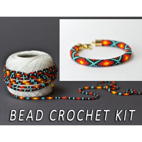 With this Bead crochet kit bracelet you will create your own bracelet!You can also make this Bead crochet kit a great gift for your Wife or MomThis listing is a kit, NOT finished braceletSkill Level: Intermediate (assuming a basic knowledge of bead crochet)If you are a beginner. And you were interested in bead crochet. Write me. I will send you links to TRAINING VIDEO.I already strung the beads onto the cotton thread, and you can immediately begin to knit your braceletThe thickness of the finish Adult Crafts Diy, Bead Weaving Patterns Free, Beaded Projects, Make Your Own Bracelet, Jewelry Kit, Diy Jewelry Kit, Crochet Beaded Bracelets, Diy Crafts For Adults, Bead Crochet Rope