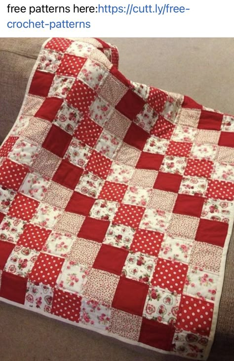 Colchas Quilting, Patchwork Quilting Designs, Quilt Blocks Easy, Ruby Anniversary, Ruby Wedding Anniversary, Red And White Quilts, Quilting Designs Patterns, Scrappy Quilt Patterns, Quilt Square Patterns