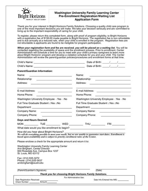 Pre Enrollment Registration Form - How to create a Pre Enrollment Registration Form? Download this Pre Enrollment Registration Form template now! Daycare Registration Form, Daycare Enrollment Forms, Sponsorship Form Template, Daycare Application Forms, Daycare Schedule, Daycare Forms, School Forms, Job Application Form, Survey Questions