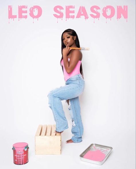 Aries Szn Photoshoot, 17 Bday Photoshoot, Birthday Photoshoot Ideas Leo Szn, Spray Paint Photoshoot, 17 Photoshoot Birthday, Pink Sweet 16 Photoshoot, Pink White Gold Birthday Photoshoot, 13 Photo Shoot Ideas, Photoshoot Ideas Sweet 16