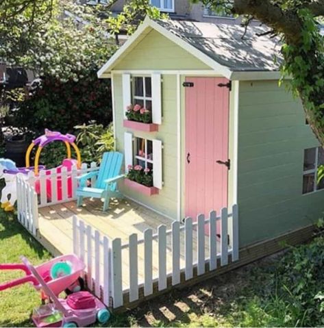 Playhouse Color Scheme, Indoor Playroom Ideas, Kids Playground Design, Playhouse Decorating Ideas, Playhouse Paint Ideas, Kids Playhouse Ideas, Kids Playhouse Indoor, Kids Playhouse Interior, Childrens Wooden Playhouse