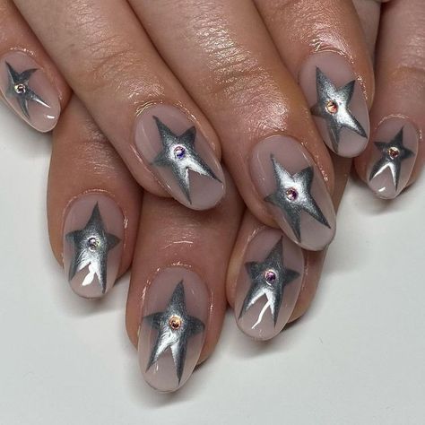 Art Designs Ideas, Airbrush Nails, Really Cute Nails, Star Nails, Minimalist Nails, Fire Nails, Dream Nails, Funky Nails, Pretty Acrylic Nails