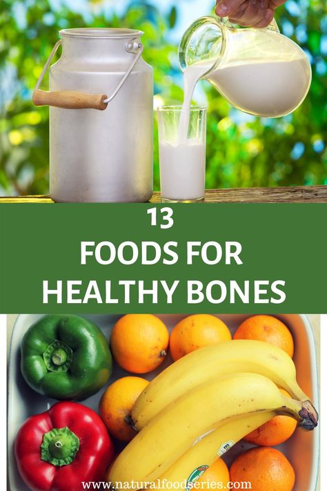 There is no doubt that the nutritious diet is necessary to sustain the health of your bones. Here are 13 foods for healthy bones. #healthybones #foodsfor healthybones #bonehealth Foods For Bone Health, Food For Bones Health, Bones Strong Food, Foods To Strengthen Bones, Healthy Food For Strong Bones, Bone Healing Foods, Bone Healing, Bone Strength, Strength Exercises