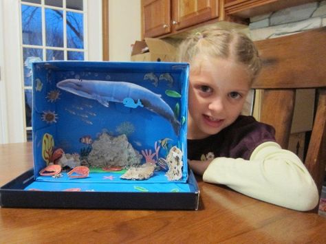 arctic ecosystem diorama | Just before Thanksgiving she brought home a sheet saying they were to ... Shark Habitat Diorama, Orca Diorama, Ecosystem Diorama, Ecosystems Diorama, Shark Project, Shark Habitat, Habitat Diorama, Ocean Diorama, Biomes Project