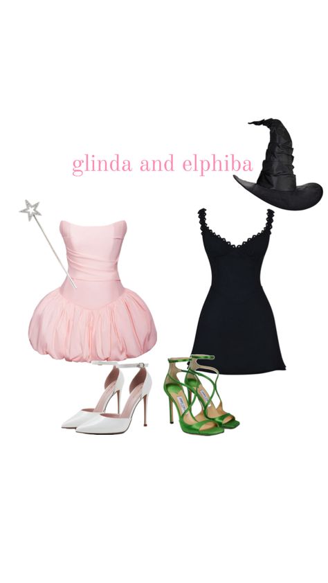 halloween 2024 | wicked Bad Witch Costume, Movie Fashion Inspiration, Elphaba Costume, Movie Premiere Outfit, Glinda Costume, Halloween Duos, Wicked Costumes, Duo Costumes, Trio Halloween Costumes